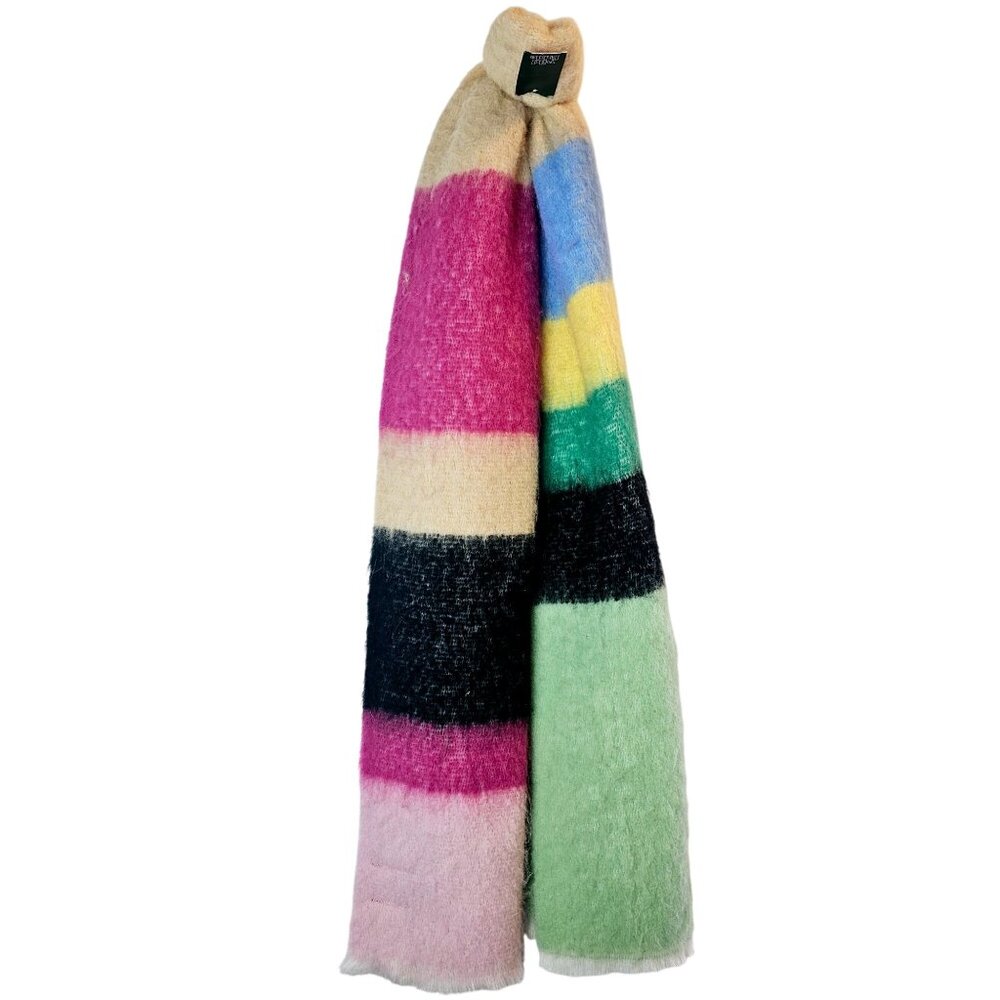 Wild Fable Recycle Polyester Pastel Color Blocked Heavy Thick Comfy Scarf, NWT